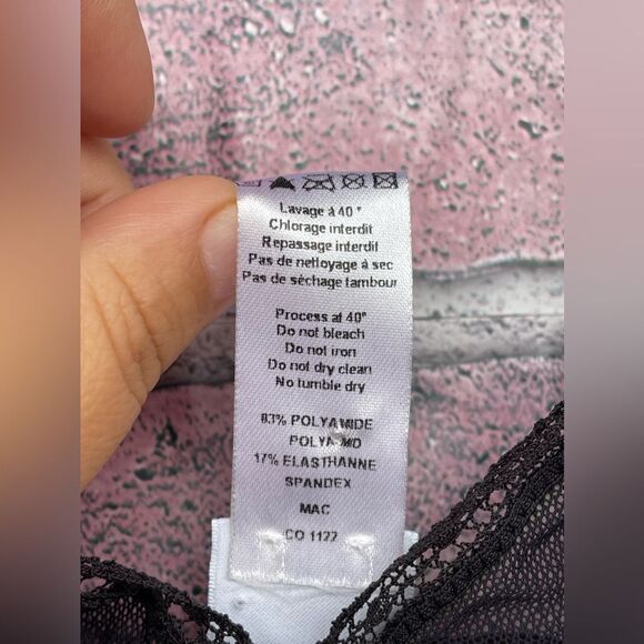 ERES black / navy blue lace bodysuit  size 32B - Picture 5 of 8